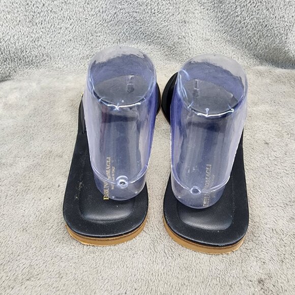 Brunomagli Shoes Womens Size 8.5 Black Leather Slip On Sandals *GUC* - Picture 7 of 12
